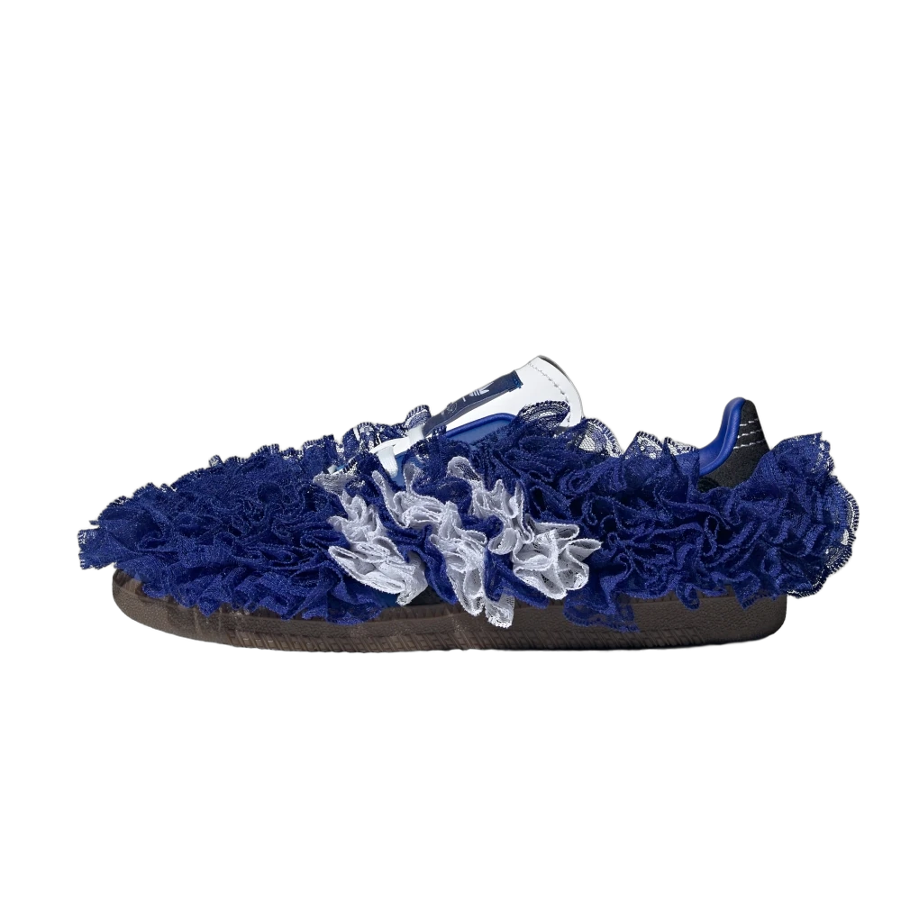 Overkicks - Adidas Samba Reverie by Caroline Hú CLOT Blue Lace Upper (JS2777) - vista lateral