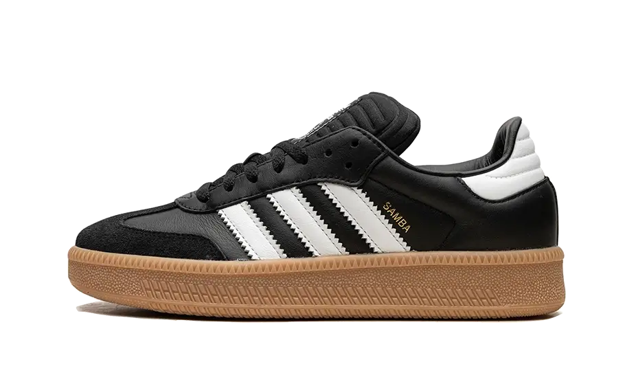 Overkicks - Adidas Samba XLG Core Black Cloud White Gum (GS) (JH6517) - vista lateral