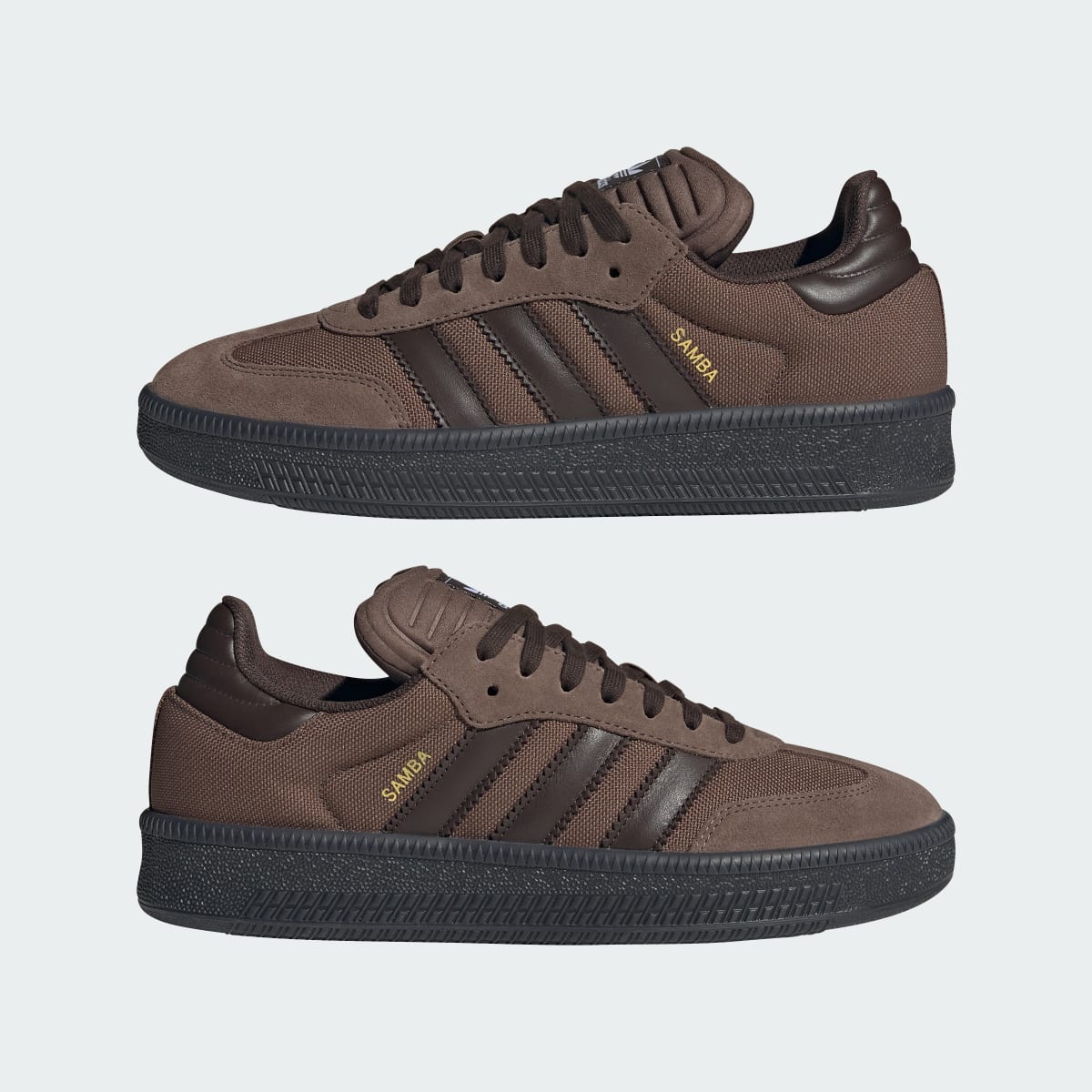 Overkicks - Adidas Samba XLG Earth Strata Dark Brown (JR0929) - detalle lateral interior