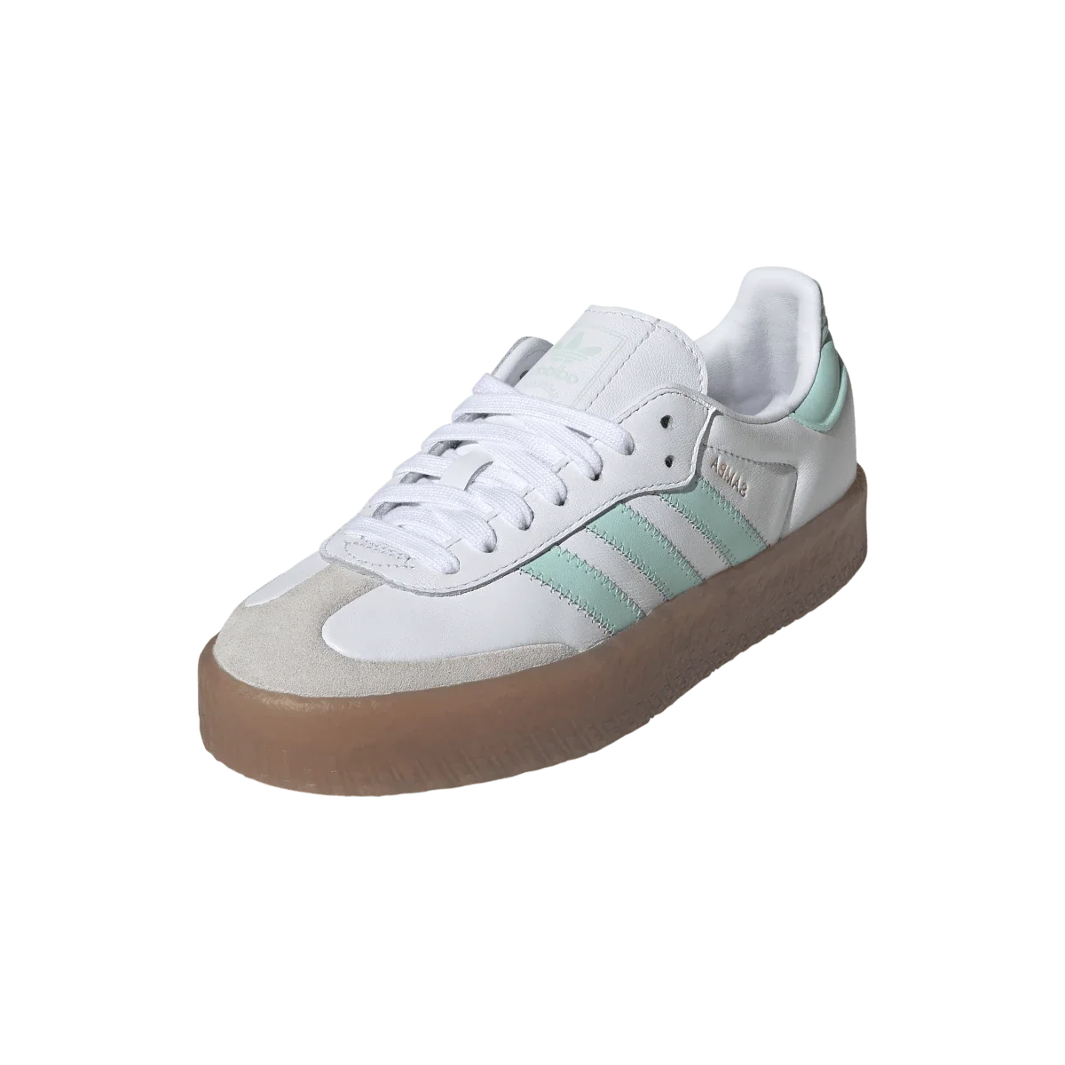 Overkicks - Adidas Sambae Cloud White Clear Mint Gold Metallic (GS) (JQ1314) - imagen 2