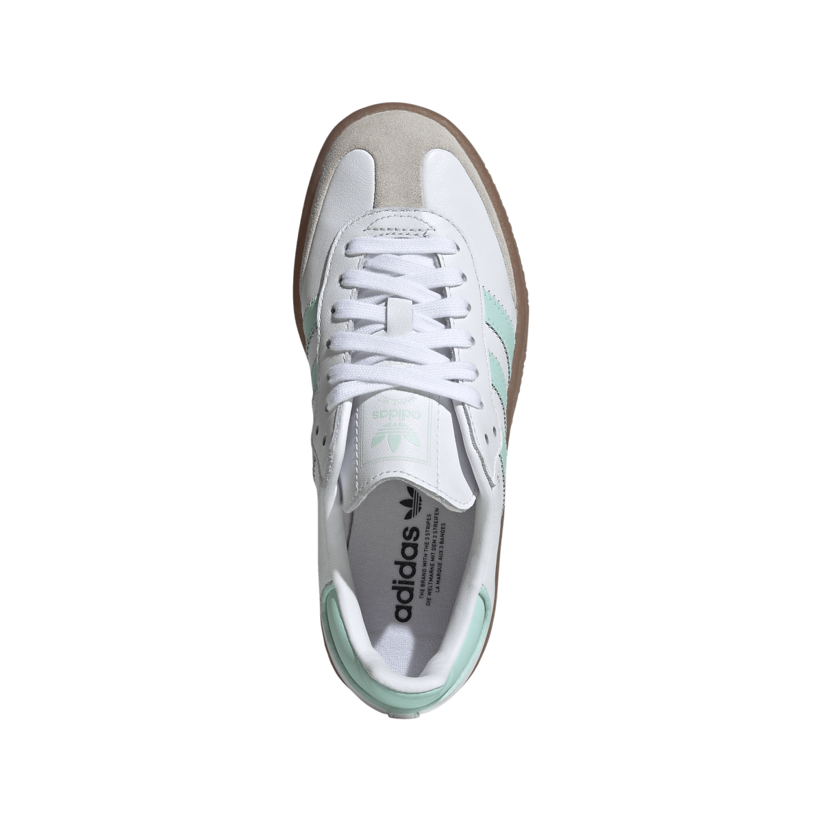 Overkicks - Adidas Sambae Cloud White Clear Mint Gold Metallic (GS) (JQ1314) - imagen 3
