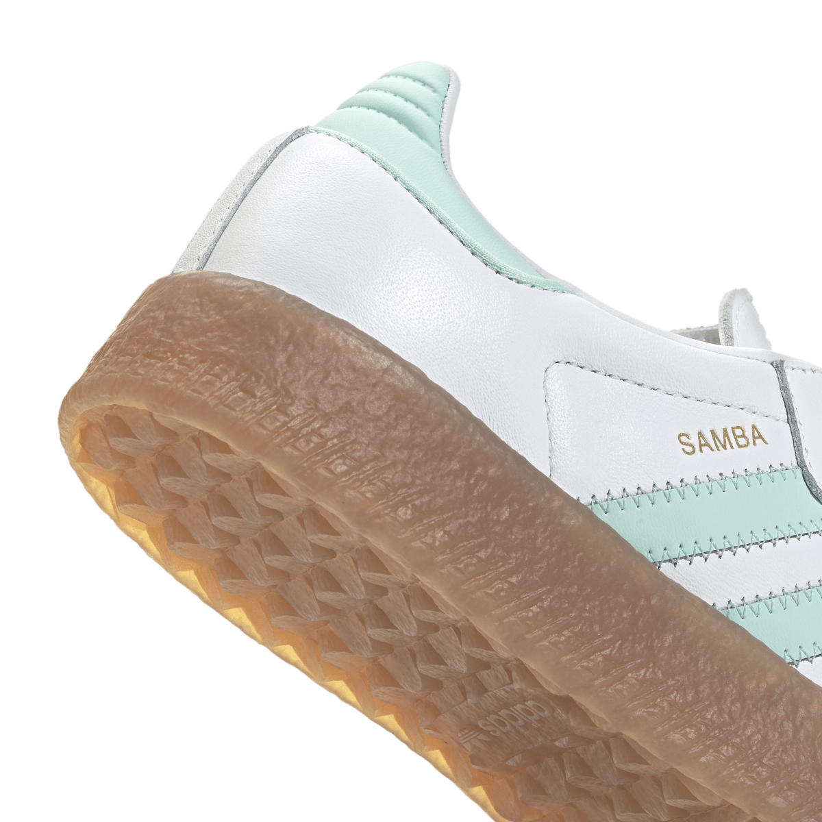 Overkicks - Adidas Sambae Cloud White Clear Mint Gold Metallic (GS) (JQ1314) - imagen 7