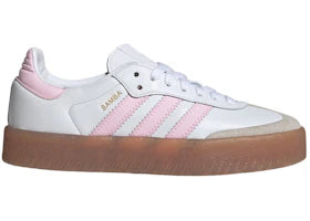 Overkicks - Adidas Sambae Cloud White Clear Pink Gold Metallic (GS) (JQ1237) - vista lateral