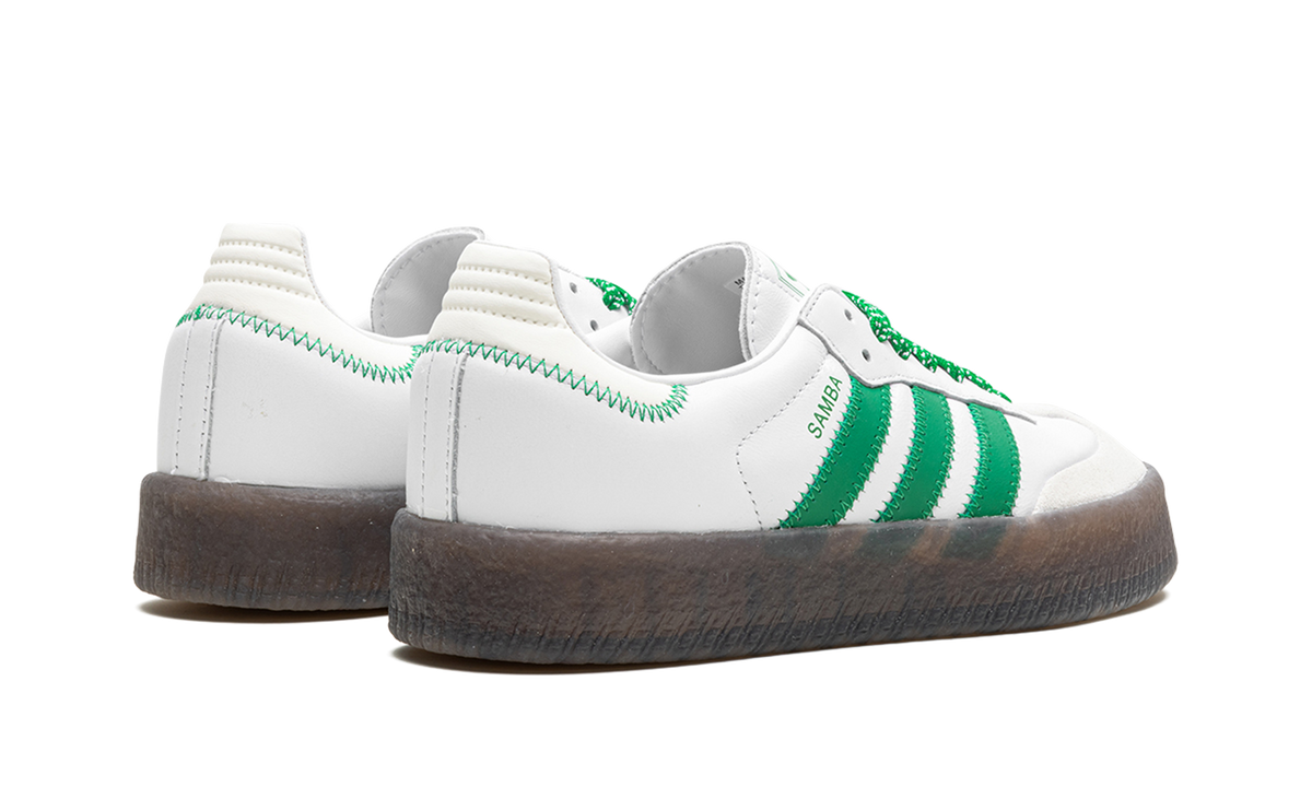 Overkicks - Adidas Sambae Cloud White Green (Womens) (IE9105) - par completo