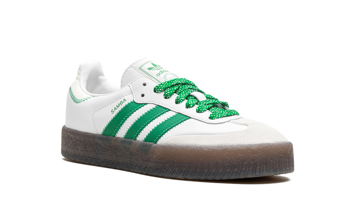 Overkicks - Adidas Sambae Cloud White Green (Womens) (IE9105) - detalle lateral interior