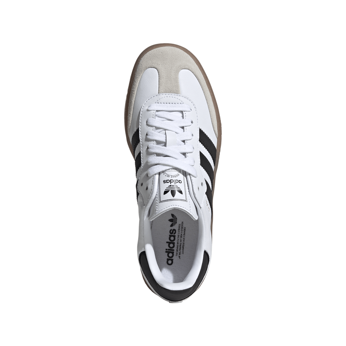 Overkicks - Adidas Sambae Cloud White Metallic Gold (Womens) (JI1349) - par completo