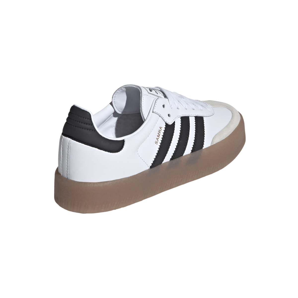 Overkicks - Adidas Sambae Cloud White Metallic Gold (Womens) (JI1349) - vista superior