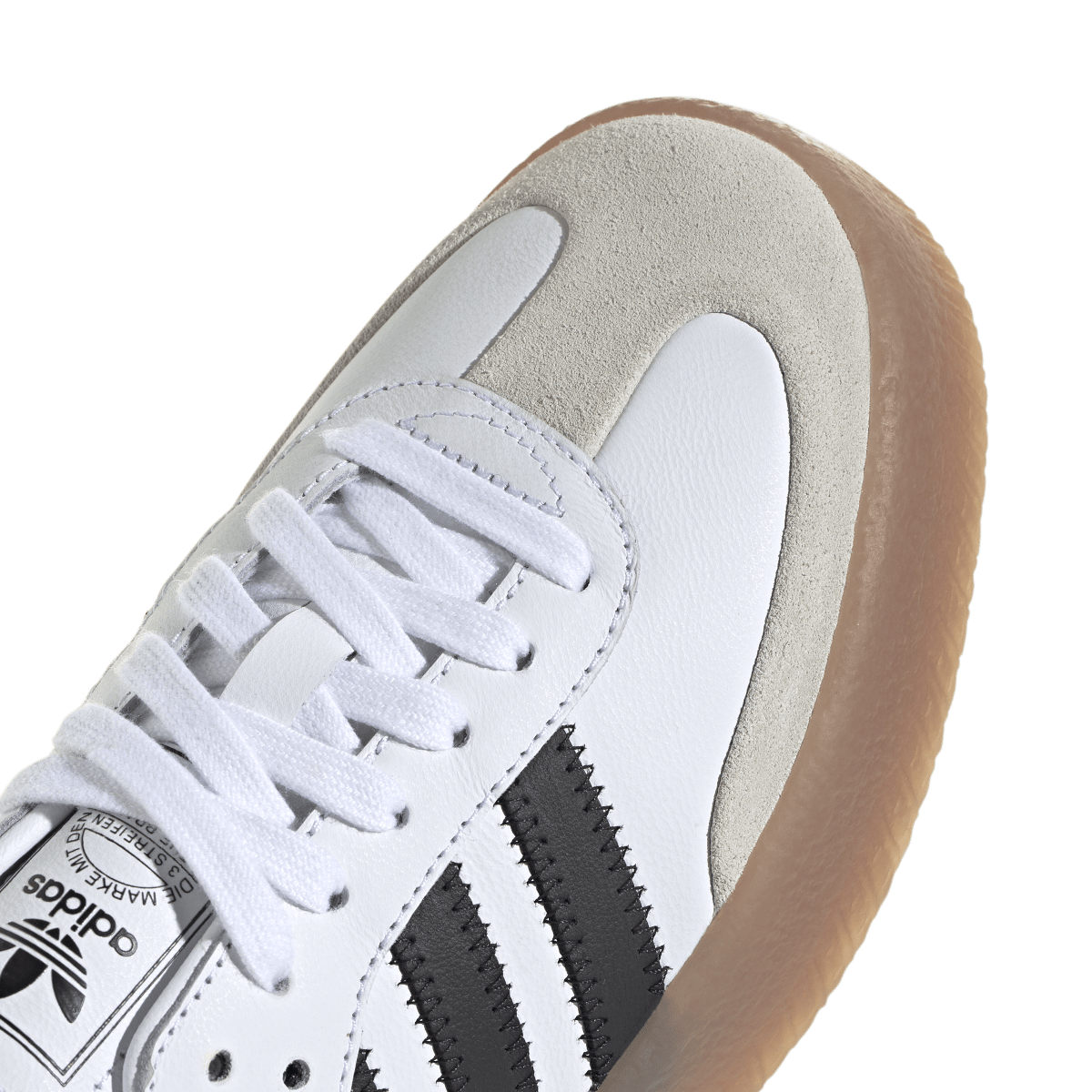 Overkicks - Adidas Sambae Cloud White Metallic Gold (Womens) (JI1349) - detalle