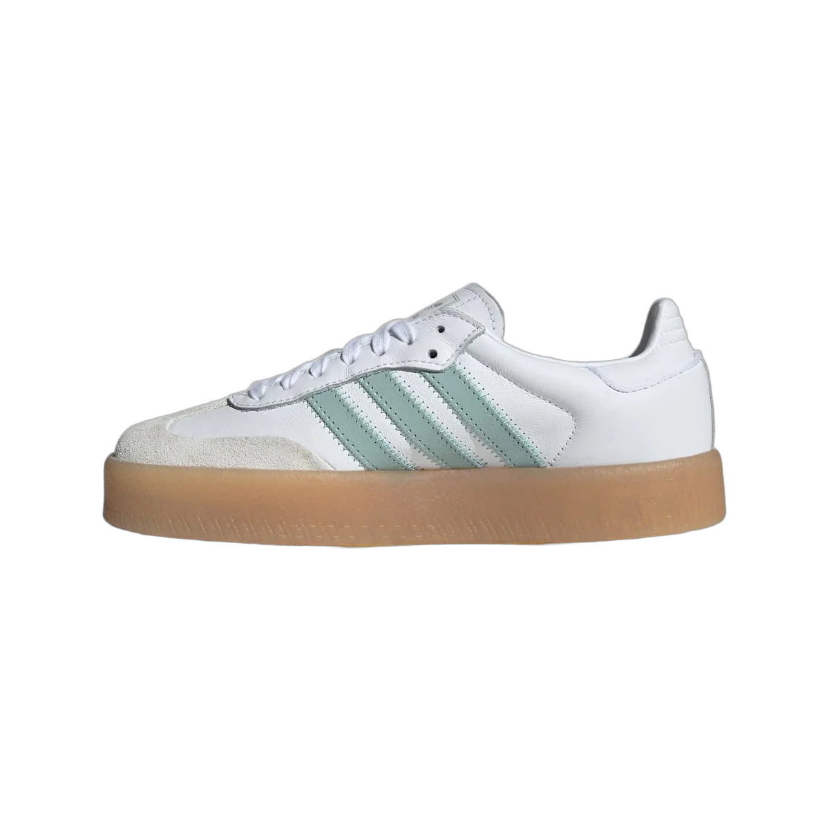 Overkicks - Adidas Sambae Cloud White Wonder Blue (Womens) (JP5609) - detalle talon