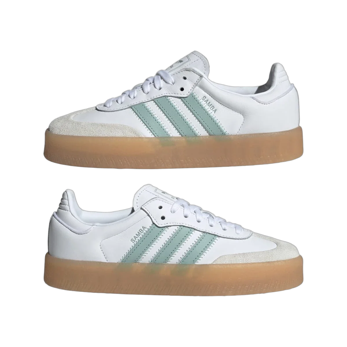 Overkicks - Adidas Sambae Cloud White Wonder Blue (Womens) (JP5609) - detalle lateral interior