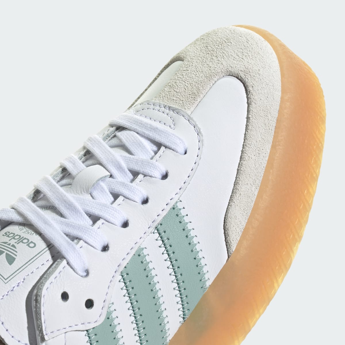 Overkicks - Adidas Sambae Cloud White Wonder Blue (Womens) (JP5609) - detalle