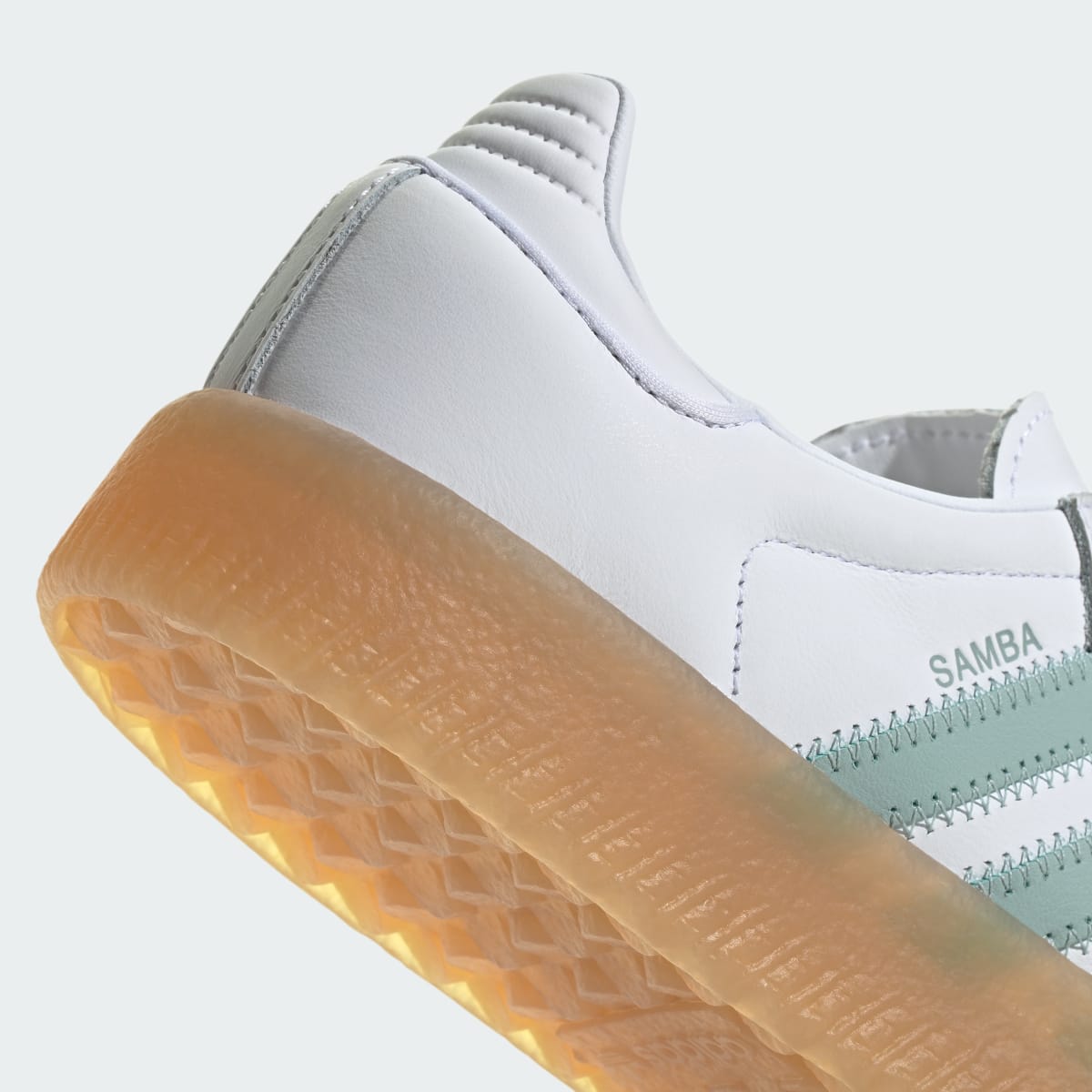 Overkicks - Adidas Sambae Cloud White Wonder Blue (Womens) (JP5609) - detalle