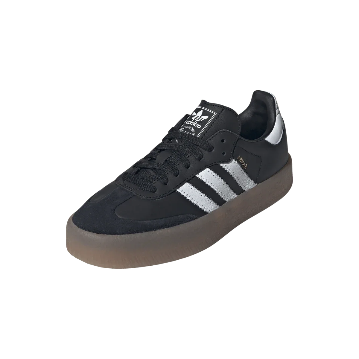Overkicks - Adidas Sambae Core Black Metallic Gold (Womens) (JI1350) - vista trasera
