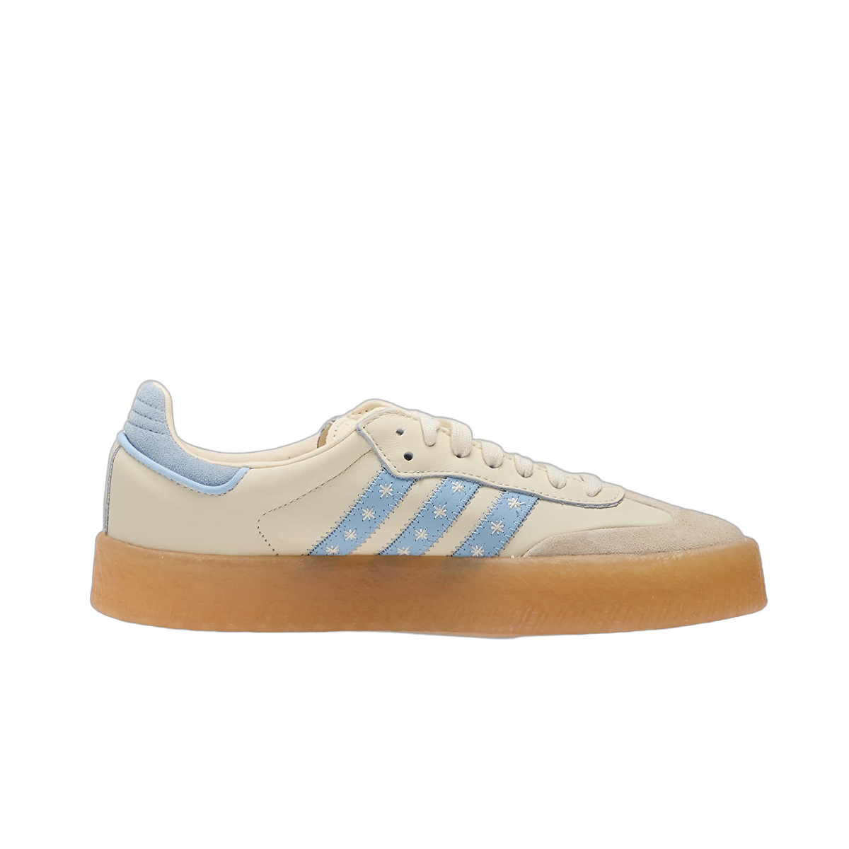 Overkicks - Adidas Sambae Cream White Clear Sky (Womens) (JS3957) - par completo