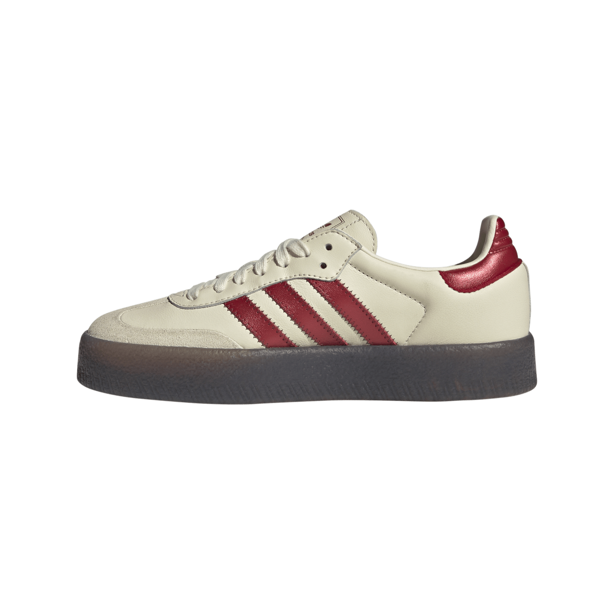 Overkicks - Adidas Sambae Cream White Shadow Red (Womens) (IH4044) - detalle talon