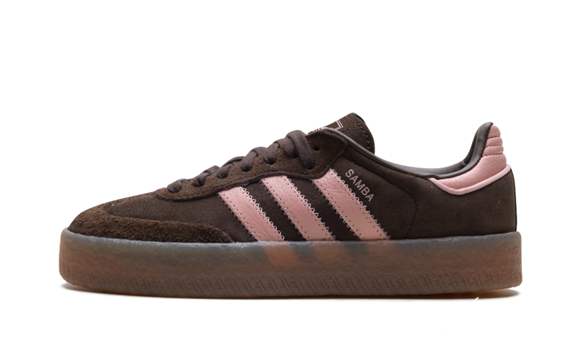 Overkicks - Adidas Sambae Dark Brown Wonder Mauve (Womens) (JI2744) - vista lateral