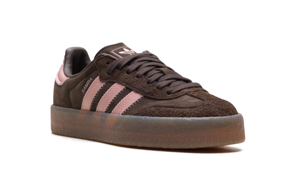 Overkicks - Adidas Sambae Dark Brown Wonder Mauve (Womens) (JI2744) - detalle lateral interior