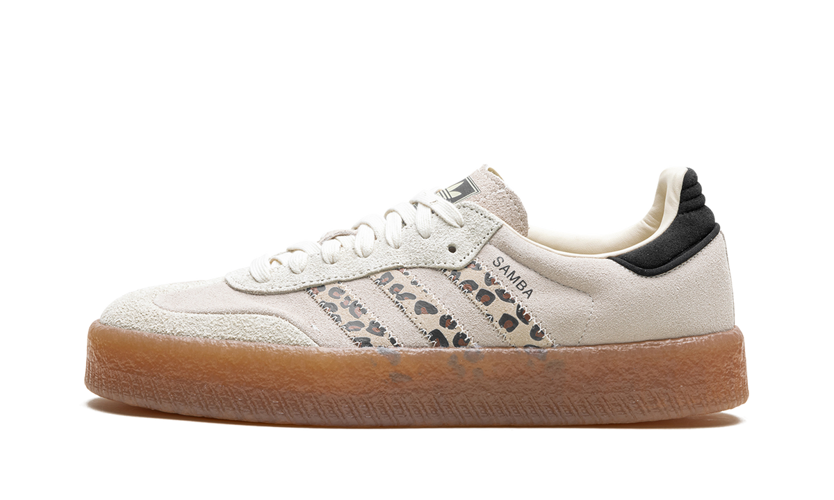 Overkicks - Adidas Sambae Leopard Off White (Womens) (JI4226) - vista lateral
