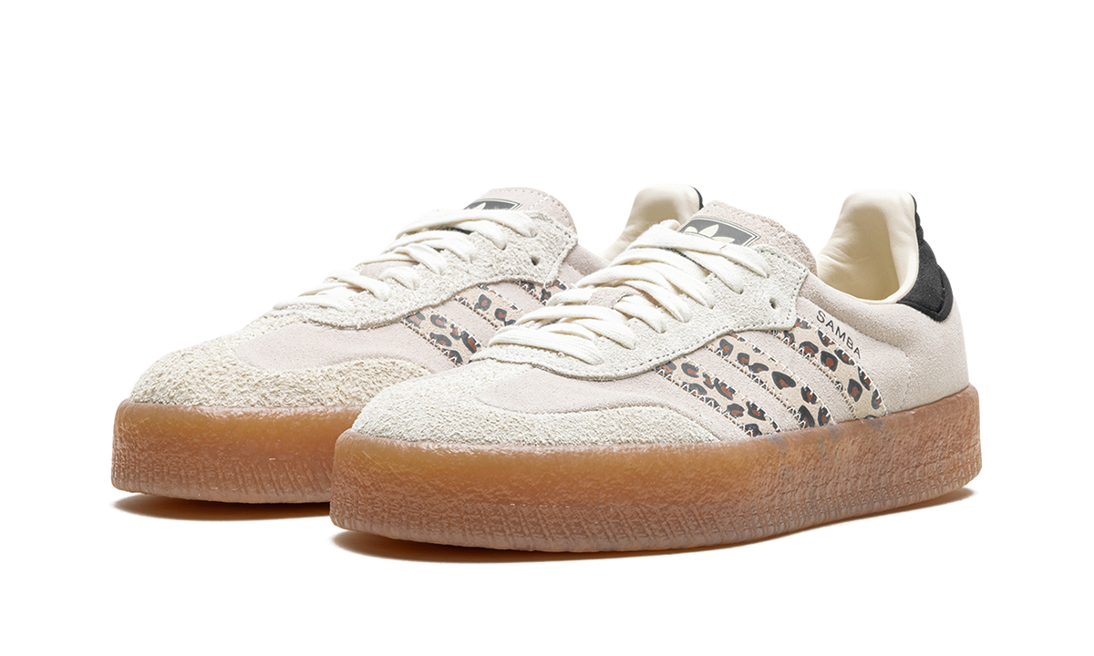 Overkicks - Adidas Sambae Leopard Off White (Womens) (JI4226) - vista trasera