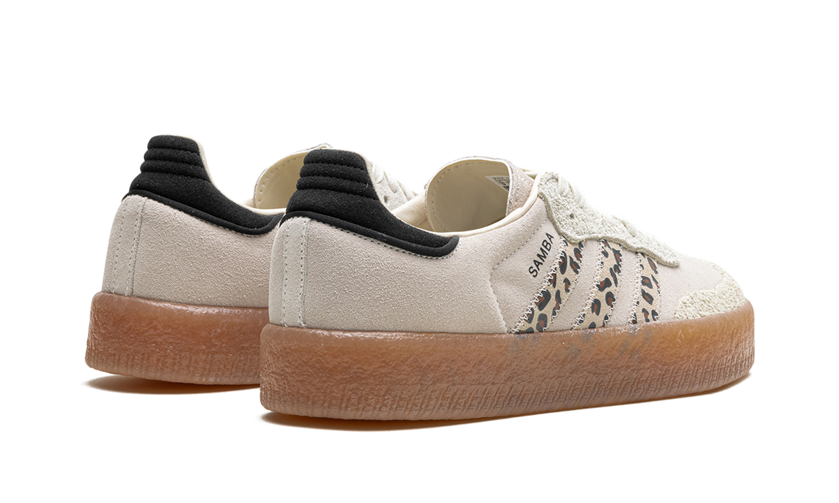 Overkicks - Adidas Sambae Leopard Off White (Womens) (JI4226) - par completo