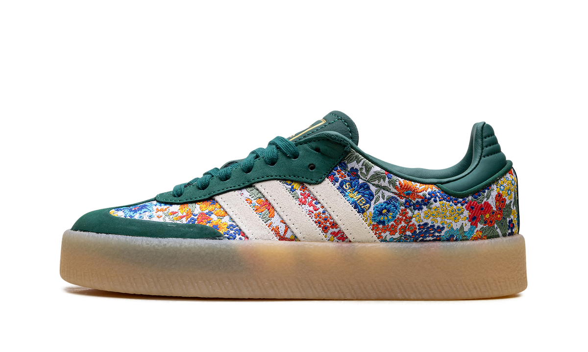 Overkicks - Adidas Sambae Liberty London Collegiate Green (Womens) (JH7289) - vista lateral