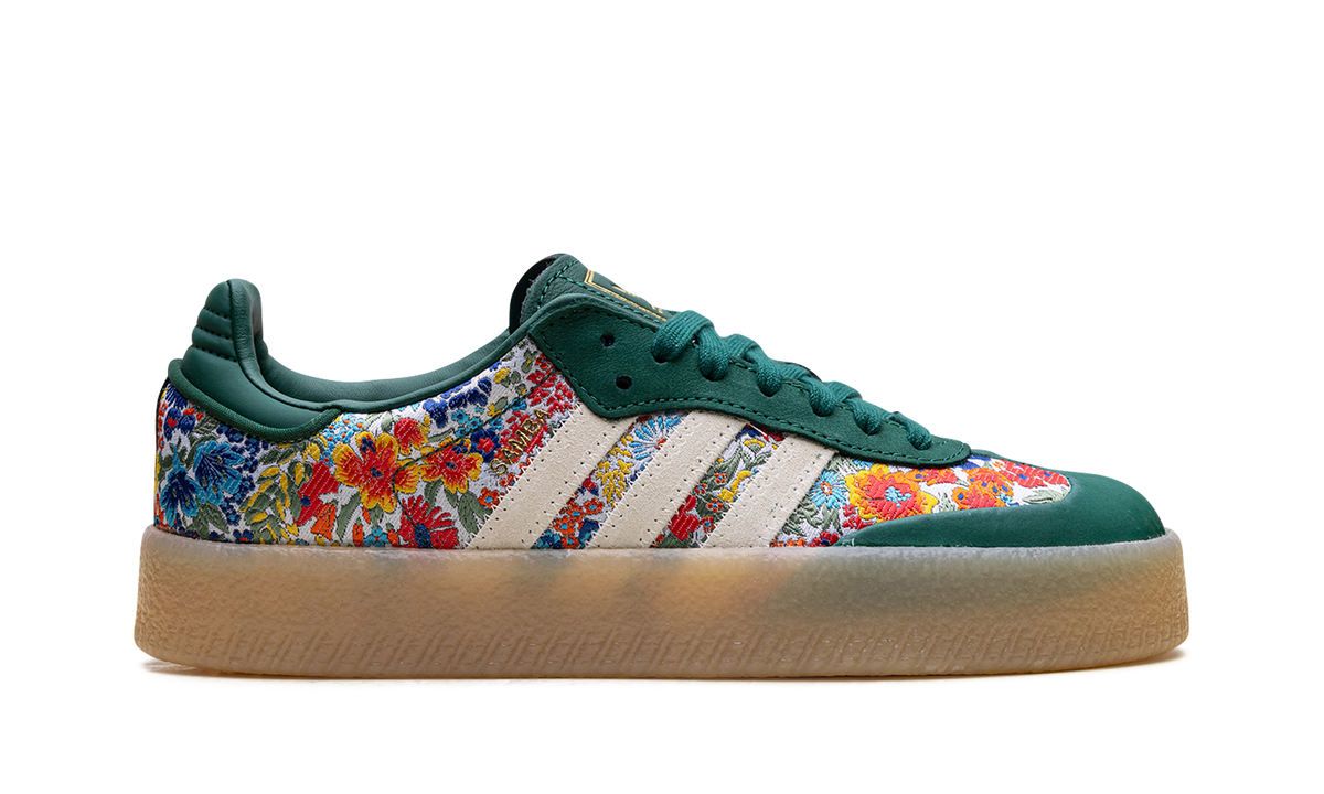 Overkicks - Adidas Sambae Liberty London Collegiate Green (Womens) (JH7289) - detalle talon