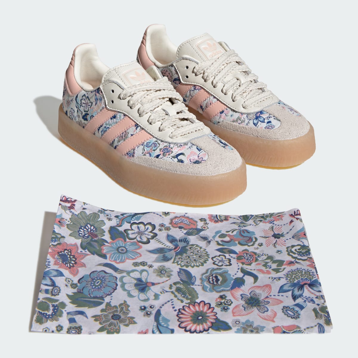 Overkicks - Adidas Sambae Liberty London Off White Blush Pink (GS) (JQ2009) - imagen 3