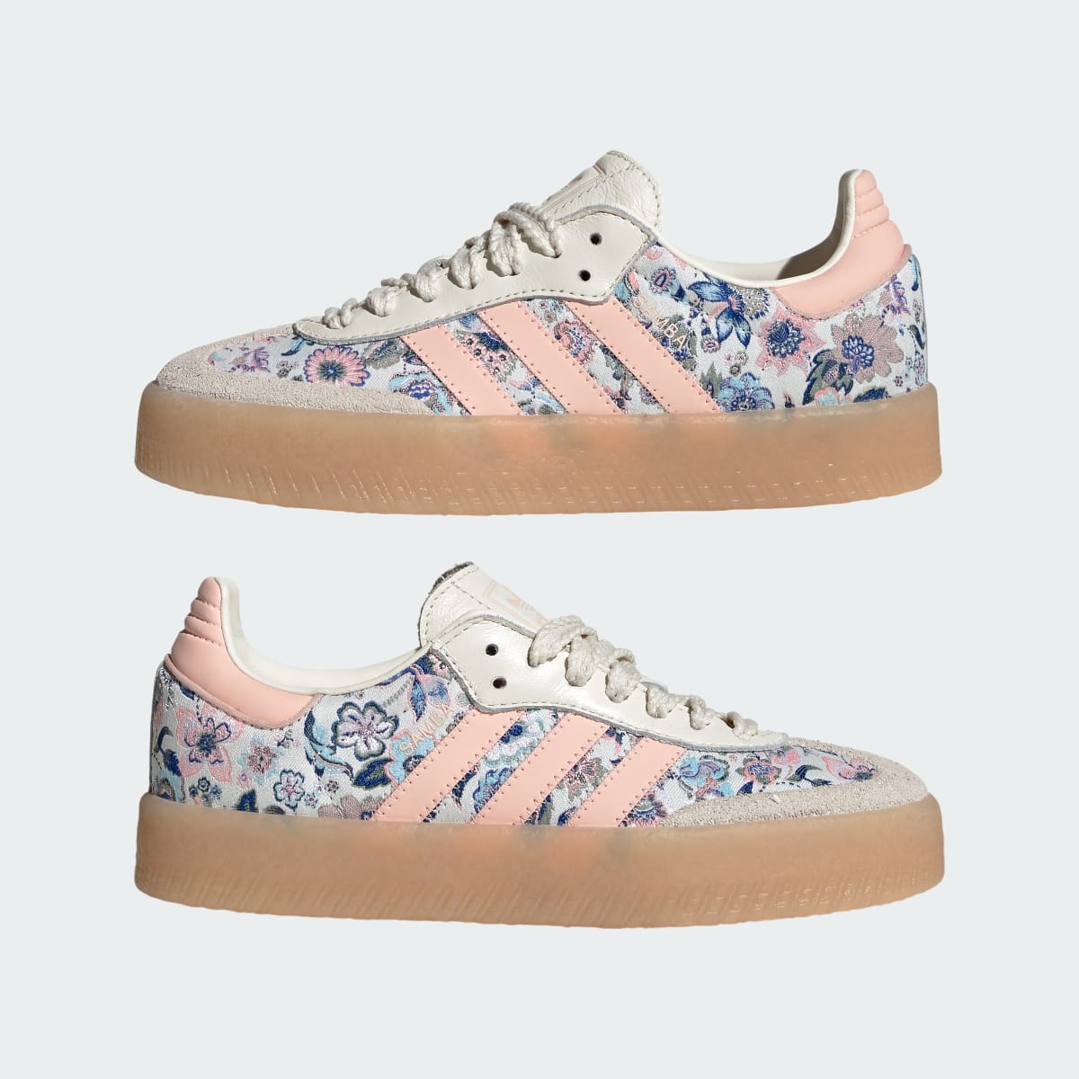 Overkicks - Adidas Sambae Liberty London Off White Blush Pink (GS) (JQ2009) - imagen 8