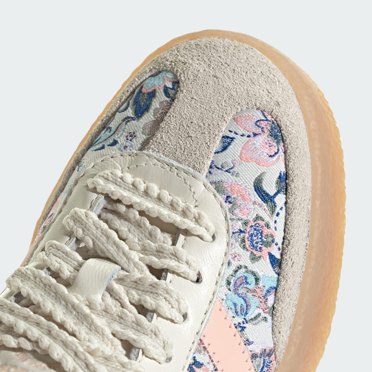 Overkicks - Adidas Sambae Liberty London Off White Blush Pink (GS) (JQ2009) - imagen 9
