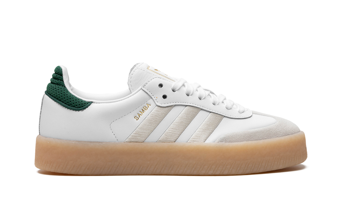 Overkicks - Adidas Sambae Off White Aluminum Green (Womens) (IF7162) - detalle talon