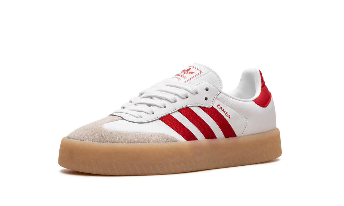 Overkicks - Adidas Sambae White Better Scarlet Gum (Womens) (ID0438) - detalle suela