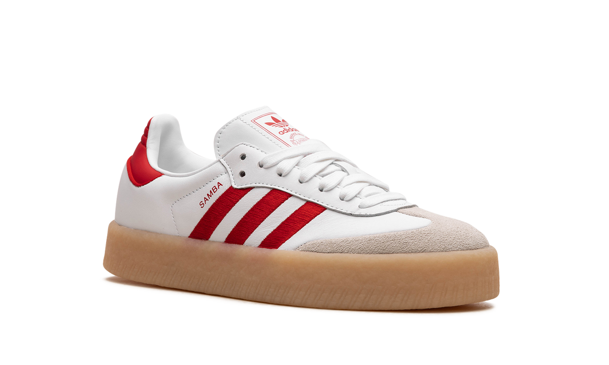Overkicks - Adidas Sambae White Better Scarlet Gum (Womens) (ID0438) - detalle lateral interior
