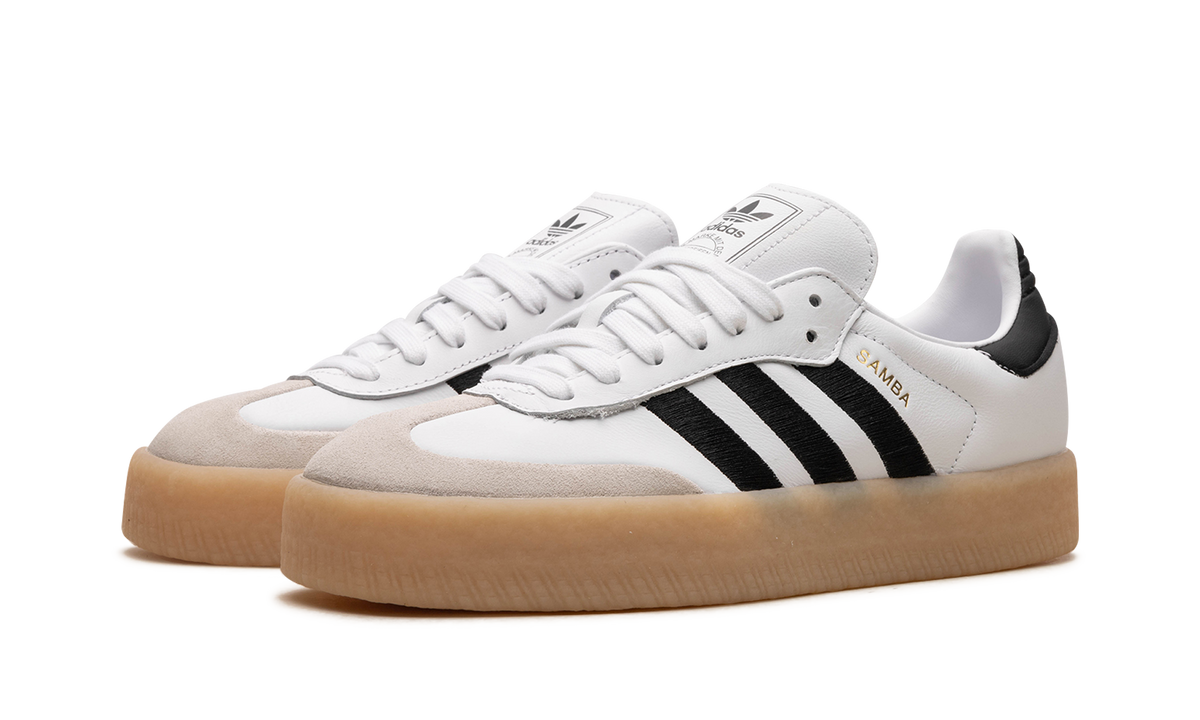 Overkicks - Adidas Sambae White Black Gum (Womens) (IG5744) - vista trasera