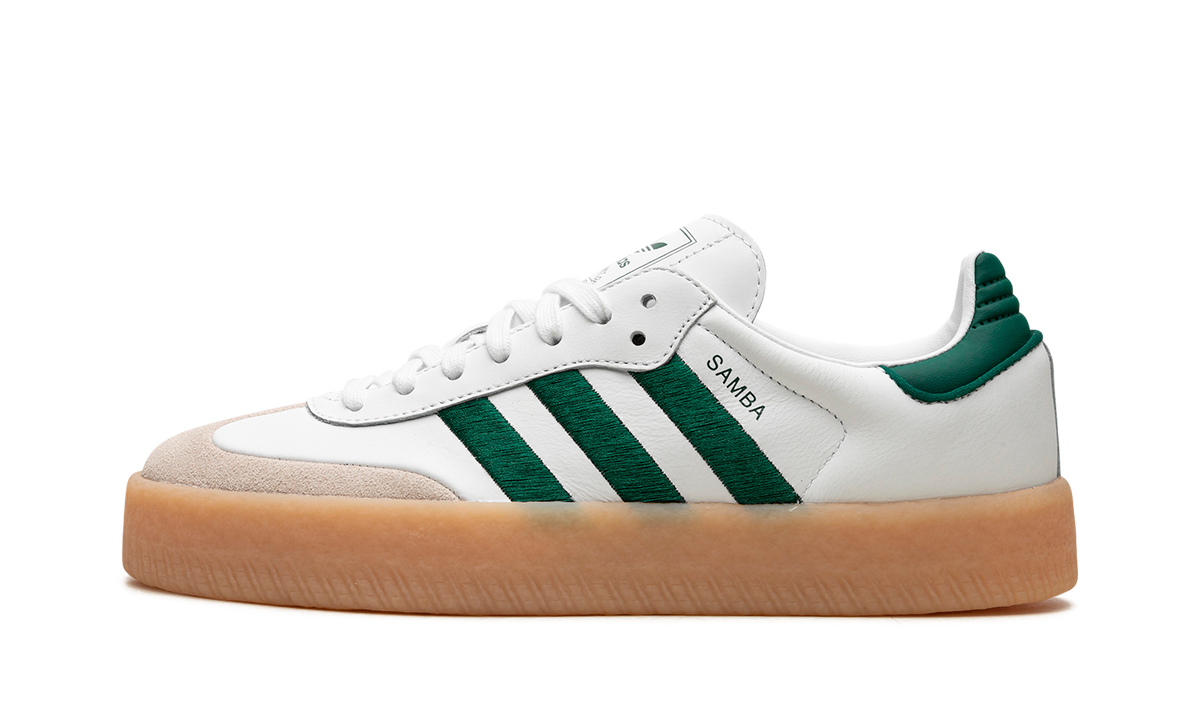 Overkicks - Adidas Sambae White Collegiate Green Gum (Womens) (ID0440) - vista lateral