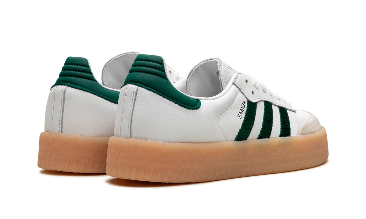 Overkicks - Adidas Sambae White Collegiate Green Gum (Womens) (ID0440) - par completo