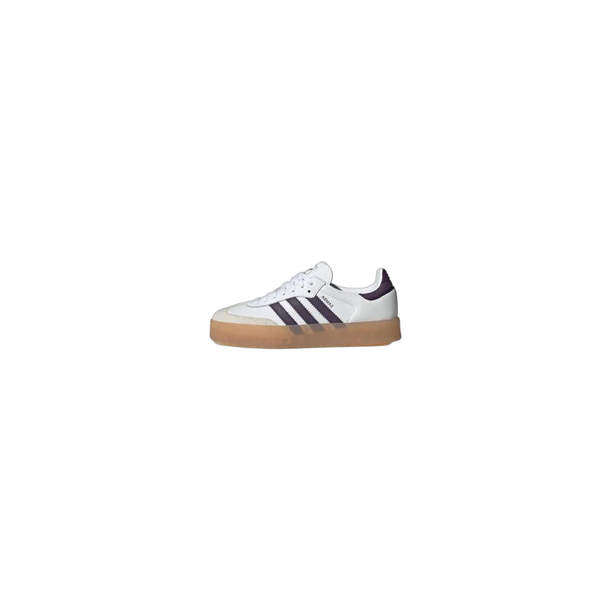 Overkicks - Adidas Sambae White Off White Aurora Plum (Womens) (JS3941) - vista lateral