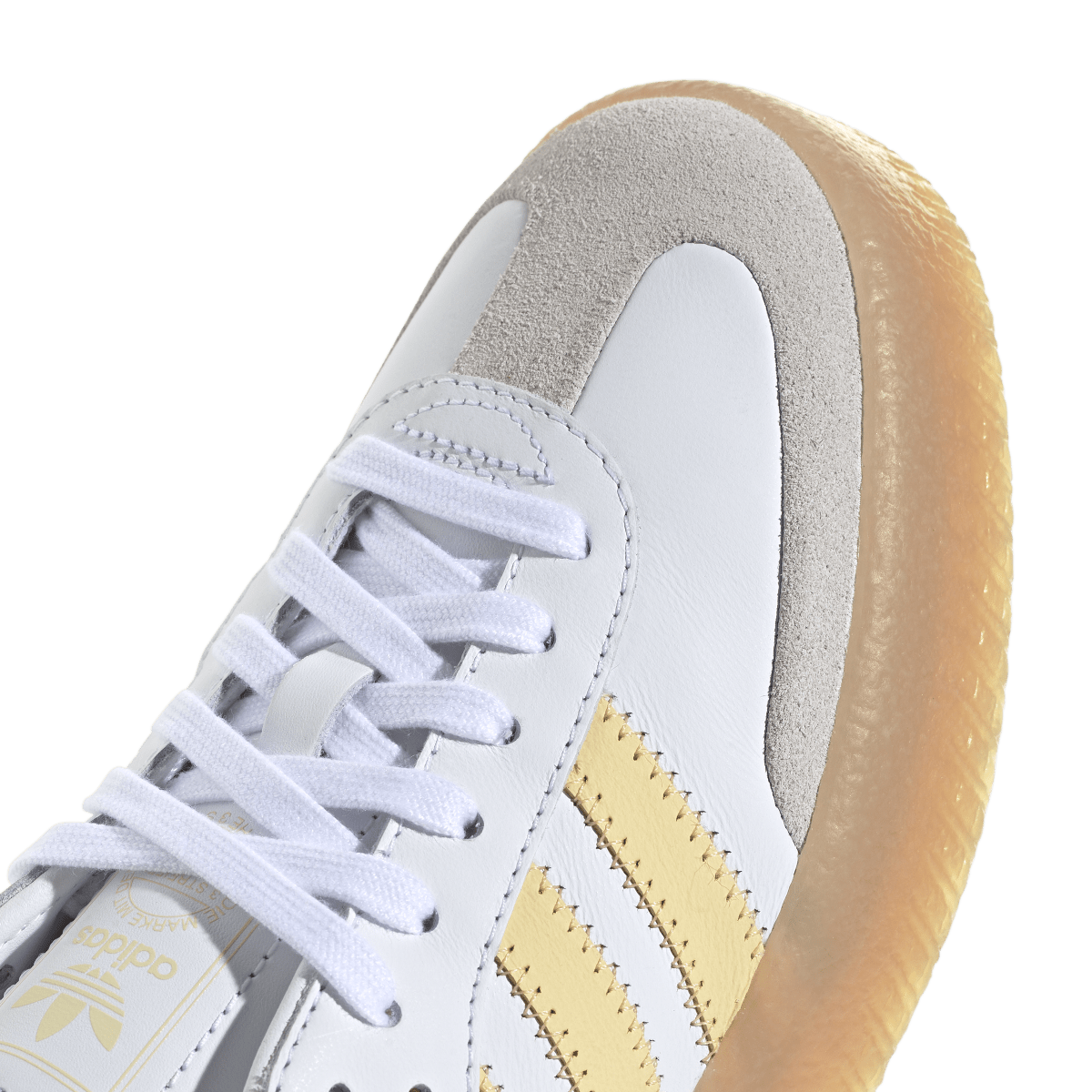Overkicks - Adidas Sambae White Orange Tint Tangerine (Womens) (IH4025) - detalle lateral interior