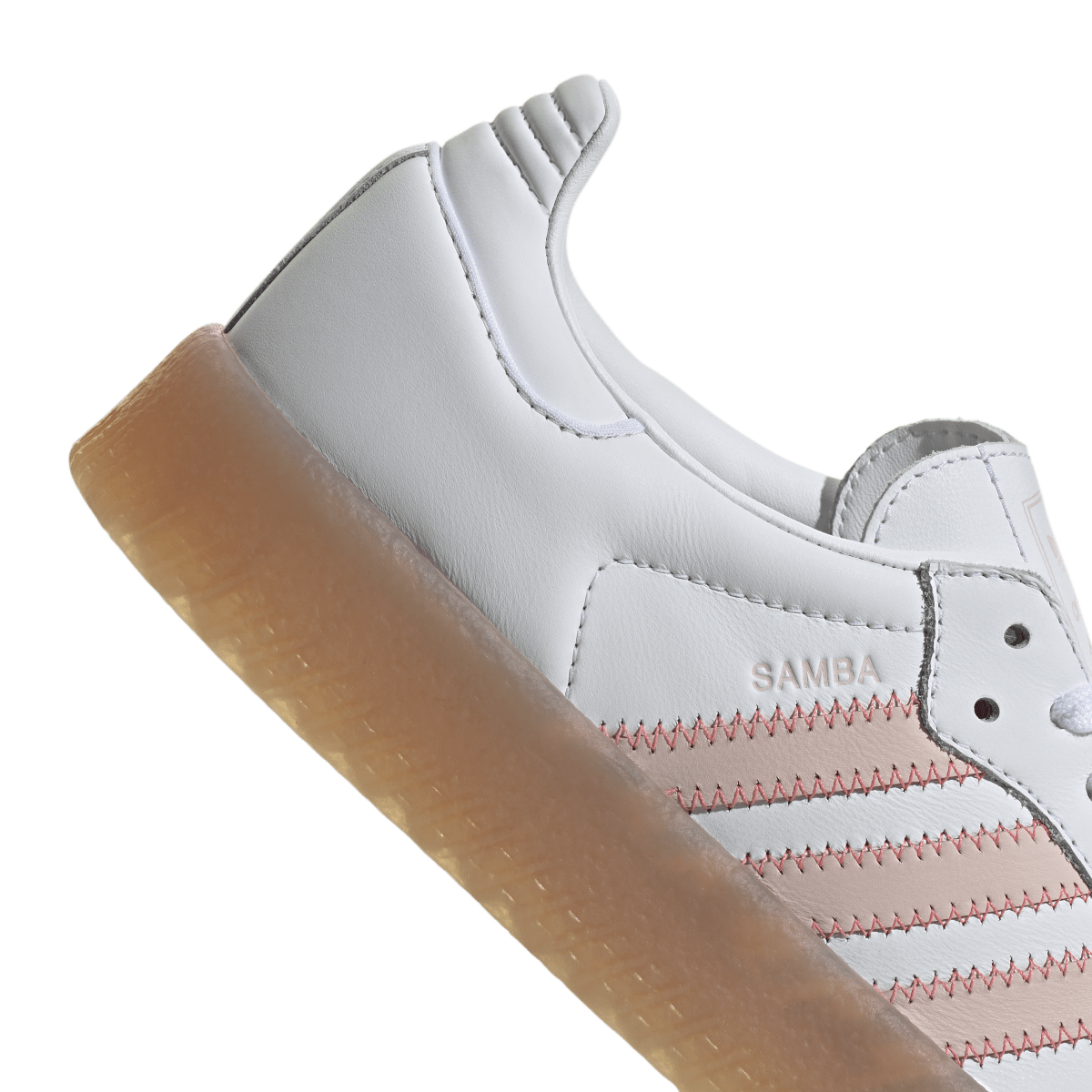 Overkicks - Adidas Sambae White Sandy Pink Red (Womens) (IH4026) - detalle lateral interior