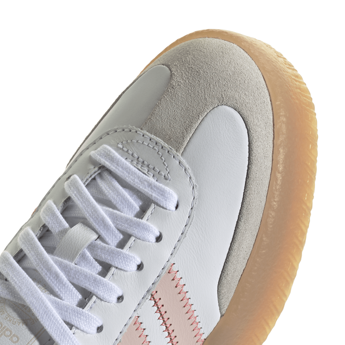 Overkicks - Adidas Sambae White Sandy Pink Red (Womens) (IH4026) - detalle
