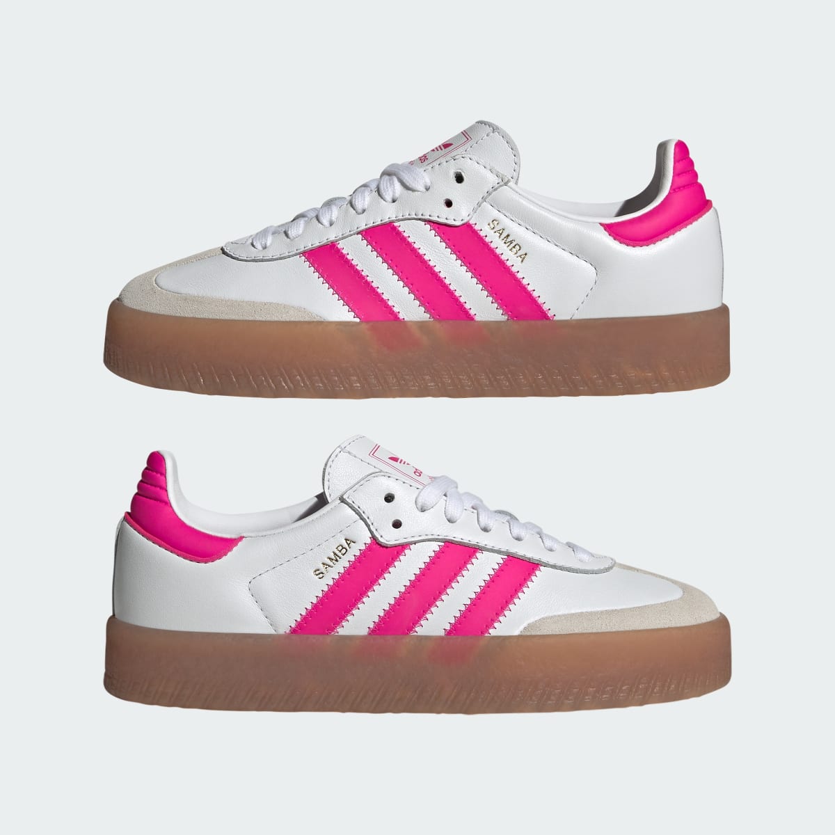 Overkicks - Adidas Sambae White Shock Pink (GS) (JP9532) - imagen 8