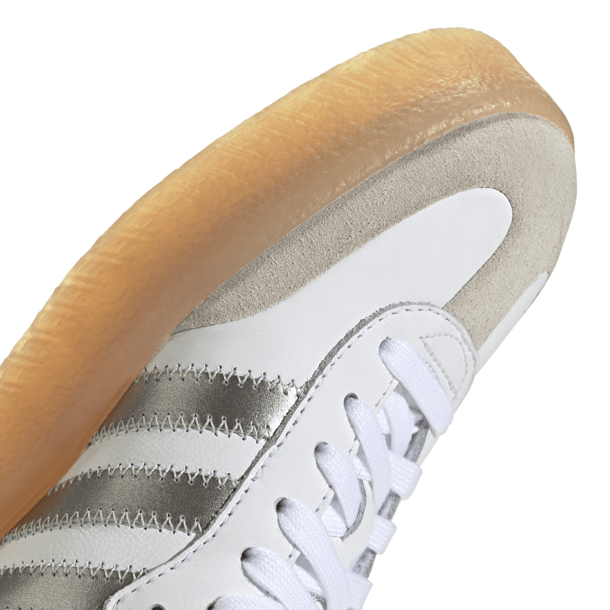 Overkicks - Adidas Sambae White Silver Metallic (Womens) (JS3943) - detalle lateral interior
