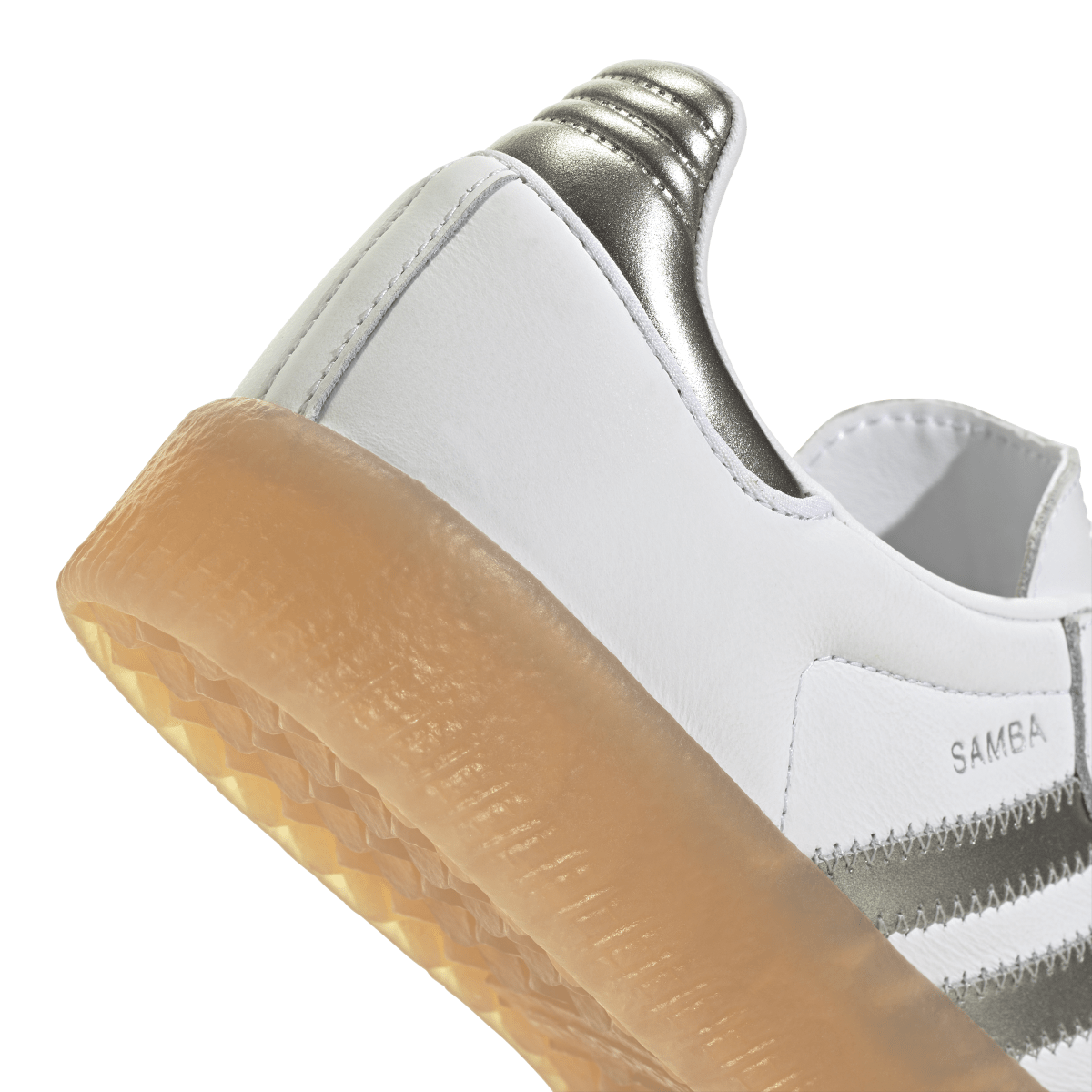 Overkicks - Adidas Sambae White Silver Metallic (Womens) (JS3943) - detalle
