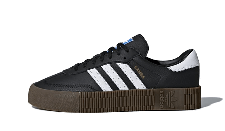 Overkicks - Adidas Sambarose Black White Gum (Womens) (B28156) - vista lateral