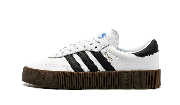 Overkicks - Adidas Sambarose White Black Gum (Womens) (AQ1134) - vista lateral