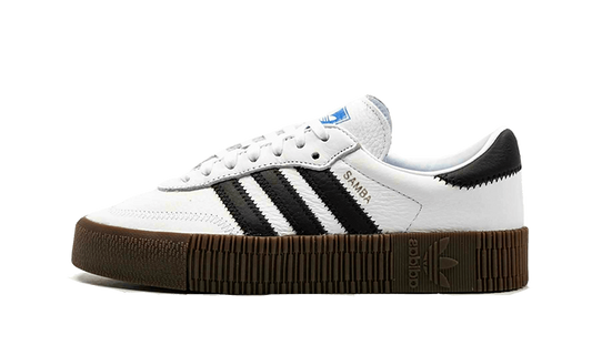 Overkicks - Adidas Sambarose White Black Gum (Womens) (AQ1134) - vista lateral