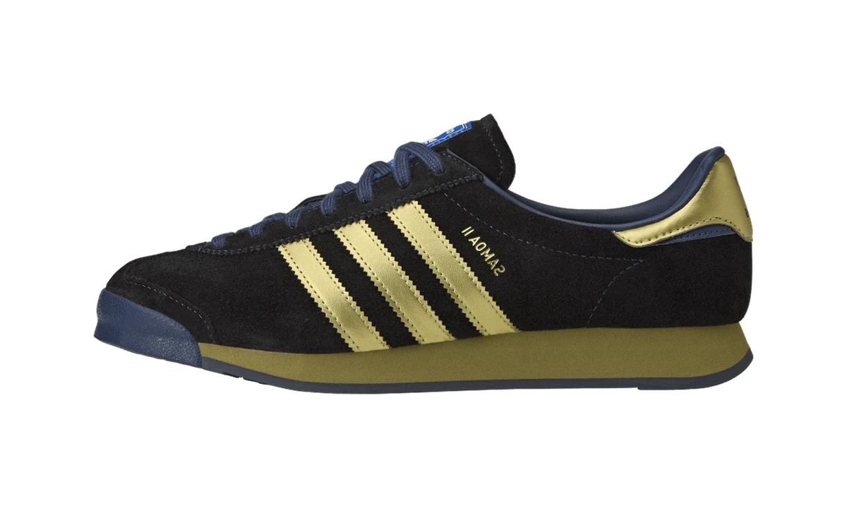 Overkicks - Adidas Samoa II SPZL Tech Indigo Matte Gold (KK4219) - vista lateral