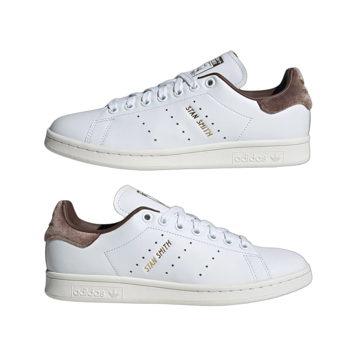 Overkicks - Adidas Stan Smith Cloud White Gold Metallic Brown (IF7003) - detalle lateral interior