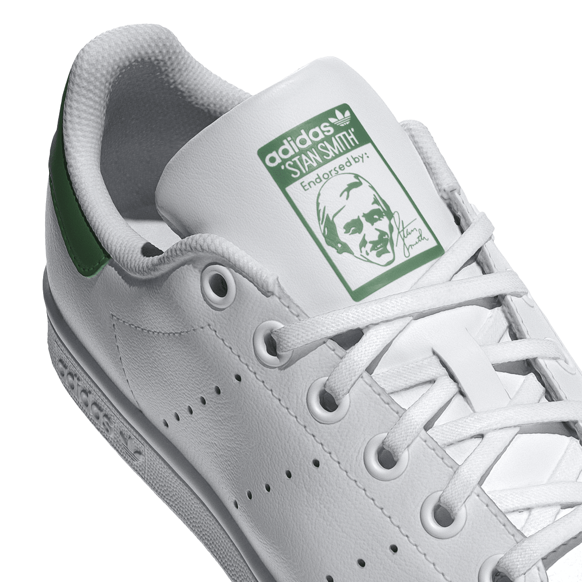 Overkicks - Adidas Stan Smith Cloud White Green (JP9710) - detalle lateral interior