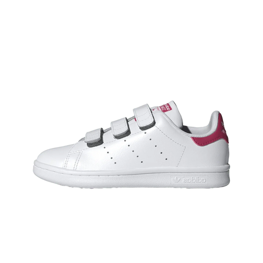 Overkicks - Adidas Stan Smith Comfort Closure Cloud White Bold Pink (PS) (JP9719) - vista lateral