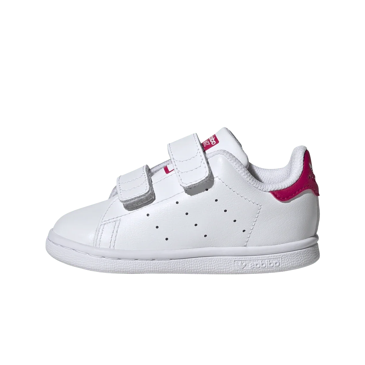 Overkicks - Adidas Stan Smith Comfort Closure Cloud White Bold Pink (TD) (JP9722) - vista lateral